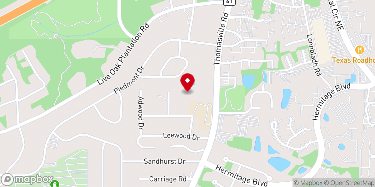 Map showing location of Piedmont Park Alliance Church