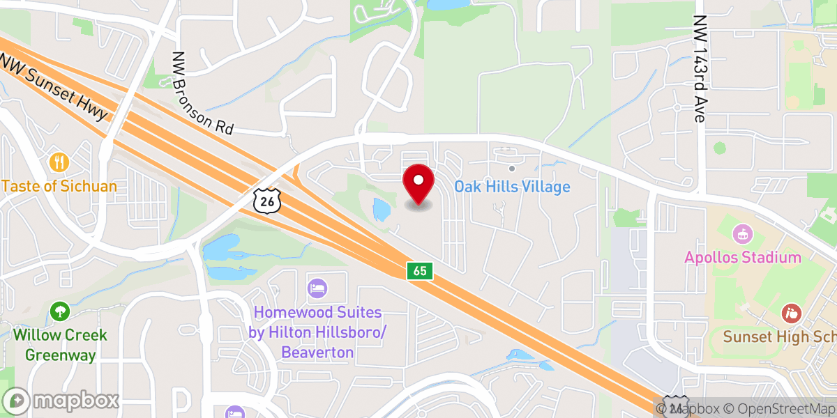 Map showing location of Sunset Presbyterian Church