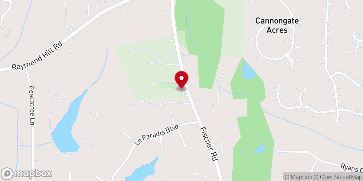 Map showing location of Hope Memorial Baptist Church