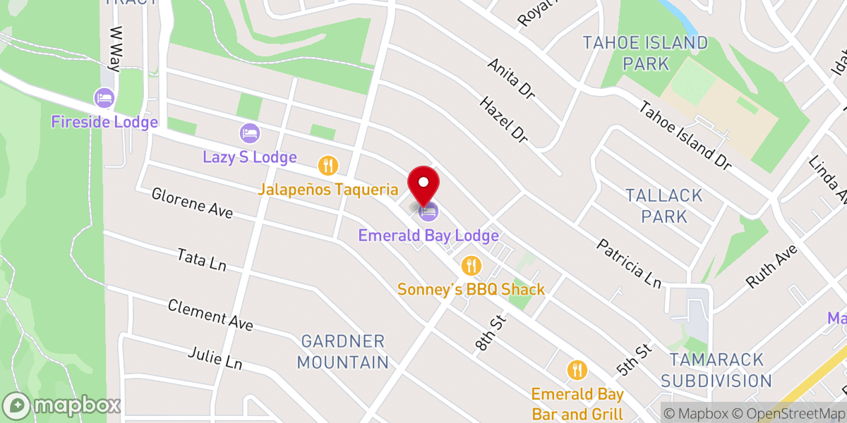 Map showing location of South Lake Tahoe Weddings