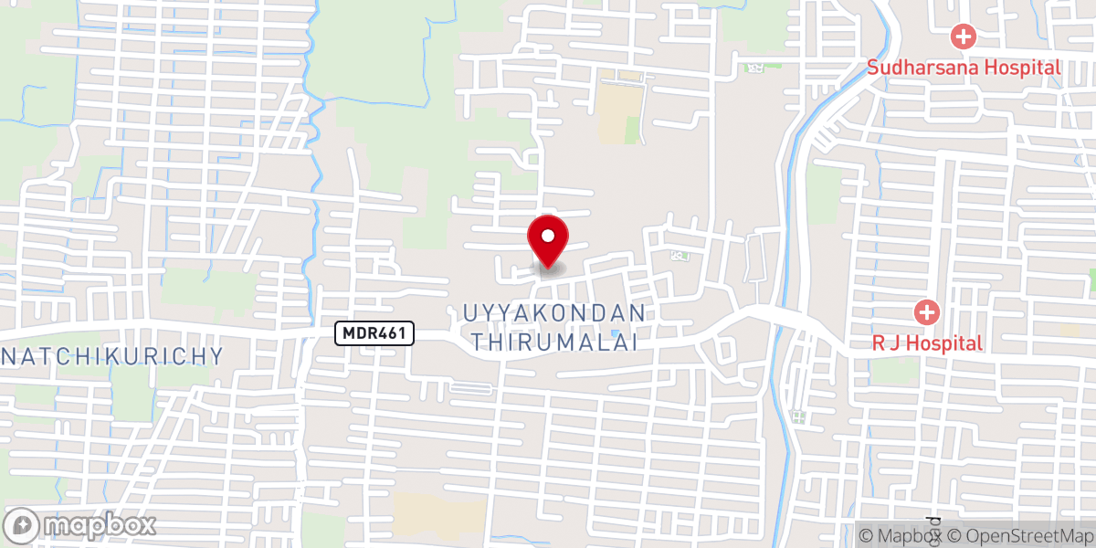 Map showing location of Our Lady of Assumption Church - Uyyakondan Thirumalai