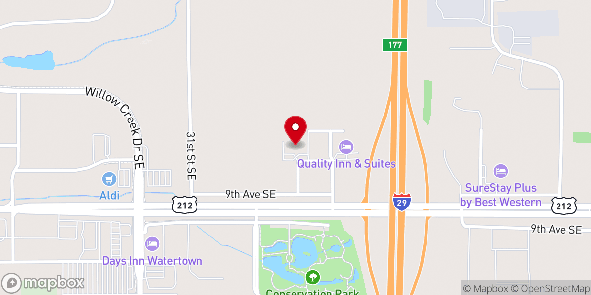 Map showing location of Country Inn & Suites by Radisson, Watertown, SD