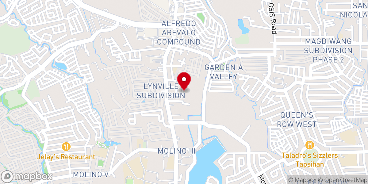 Map showing location of Molino Fundamental Baptist Church - Bacoor, Cavite