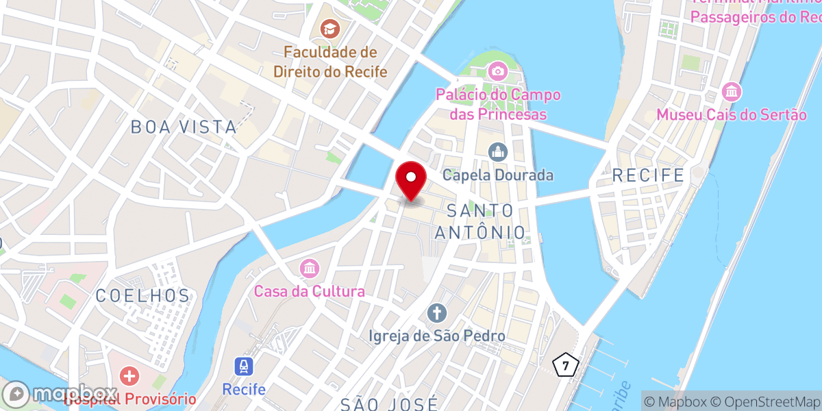 Map showing location of Igreja de Nossa Senhora da Conceição dos Militares