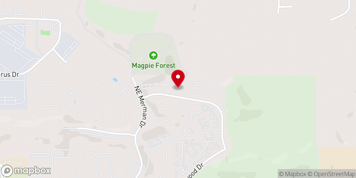 Map showing location of Birch Hills Apartments