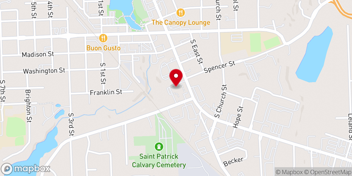 Map showing location of First United Methodist Church-Brighton Campus