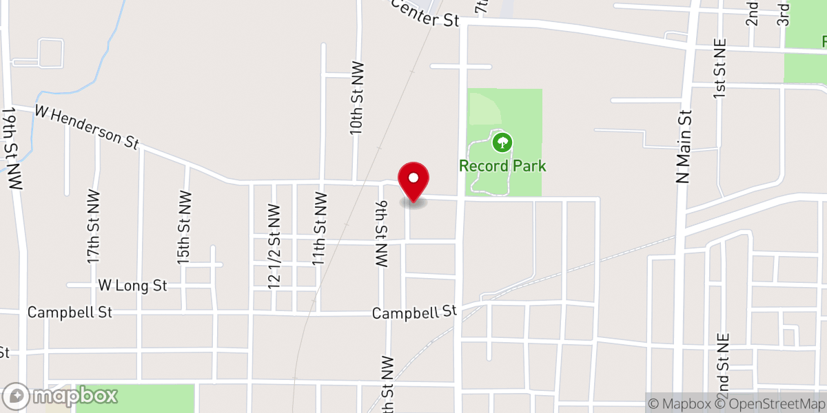 Map showing location of Evangelist Temple Church