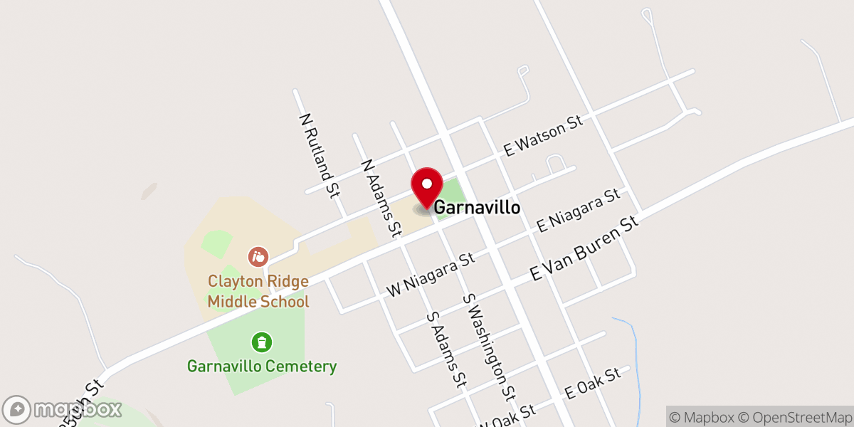 Map showing location of Garnavillo Historical Museum
