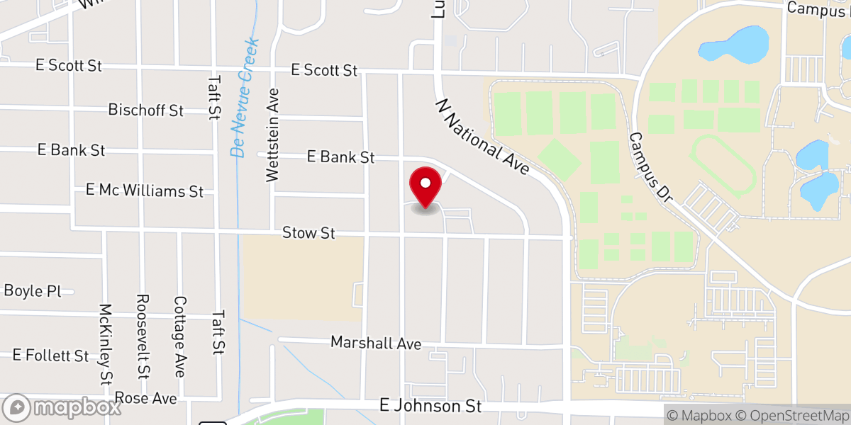 Map showing location of Pilgrim United Church-Christ