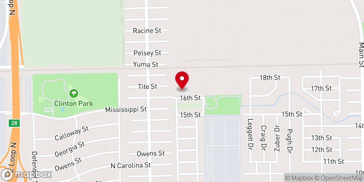 Map showing location of Sweet Home Baptist Church