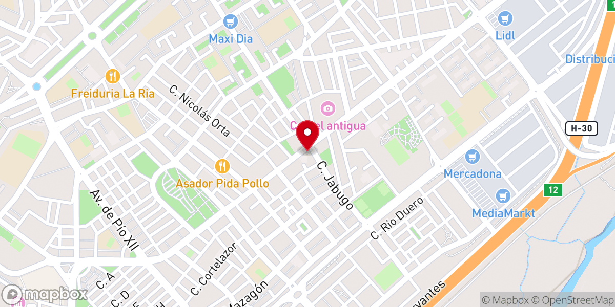 Map showing location of Iglesia de Nuestra Señora del Rocío