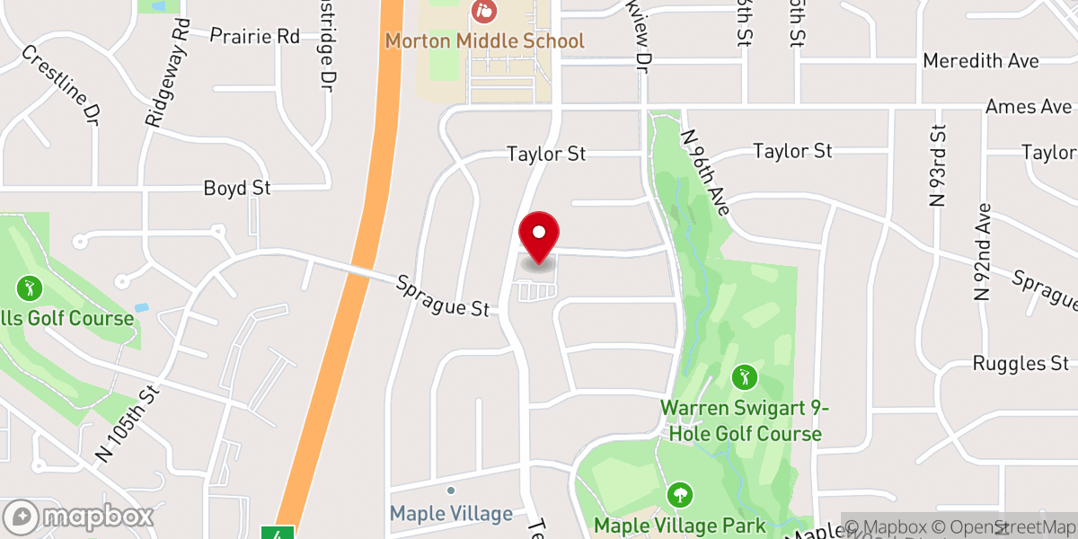 Map showing location of Cross Lutheran Church