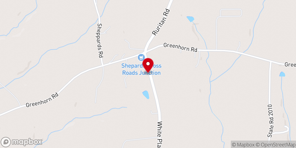Map showing location of Rachael Church