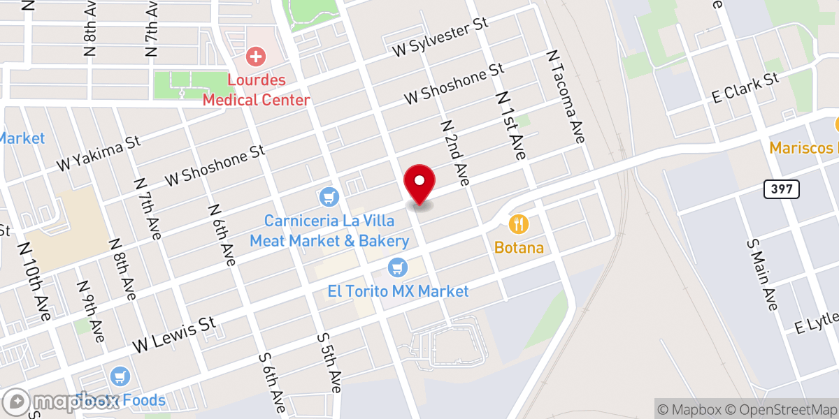 Map showing location of Iglesia Universal