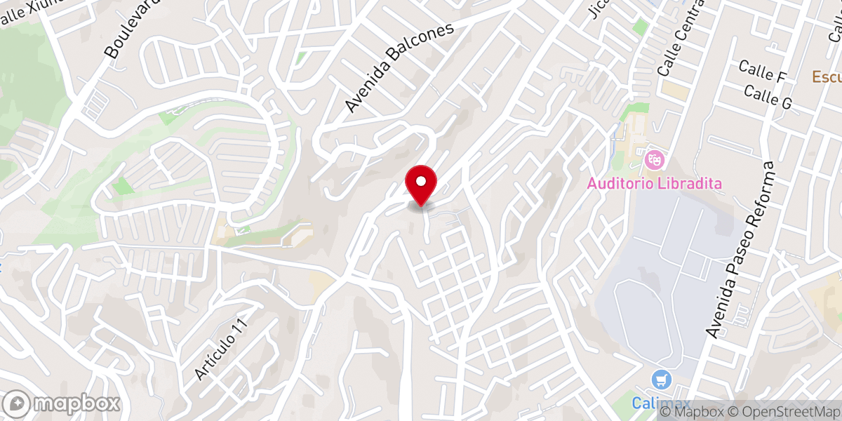 Map showing location of 1ra Iglesia Pentecostal Unida Nacional