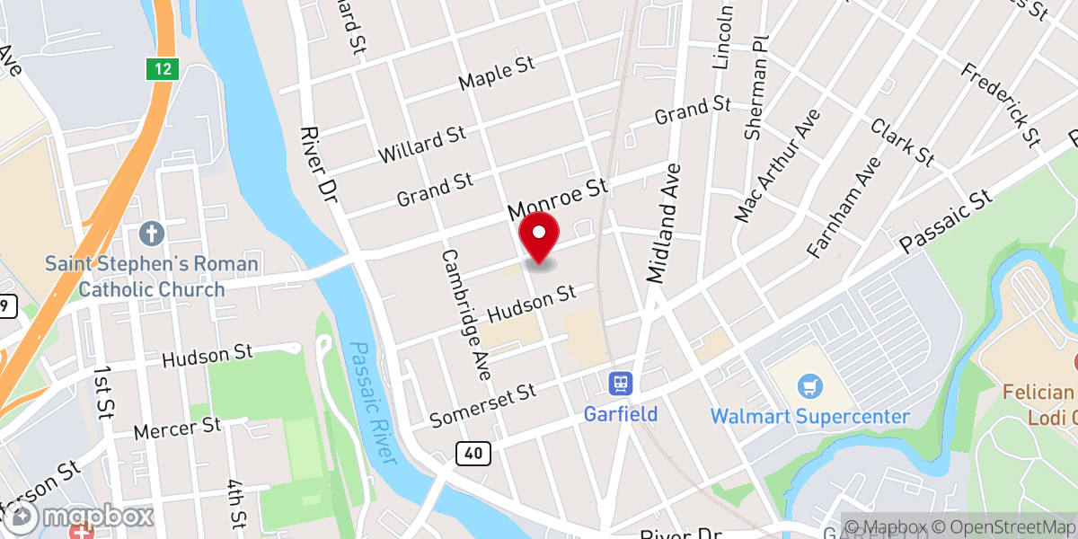 Map showing location of Iglesia Cristiana Príncipe de Paz