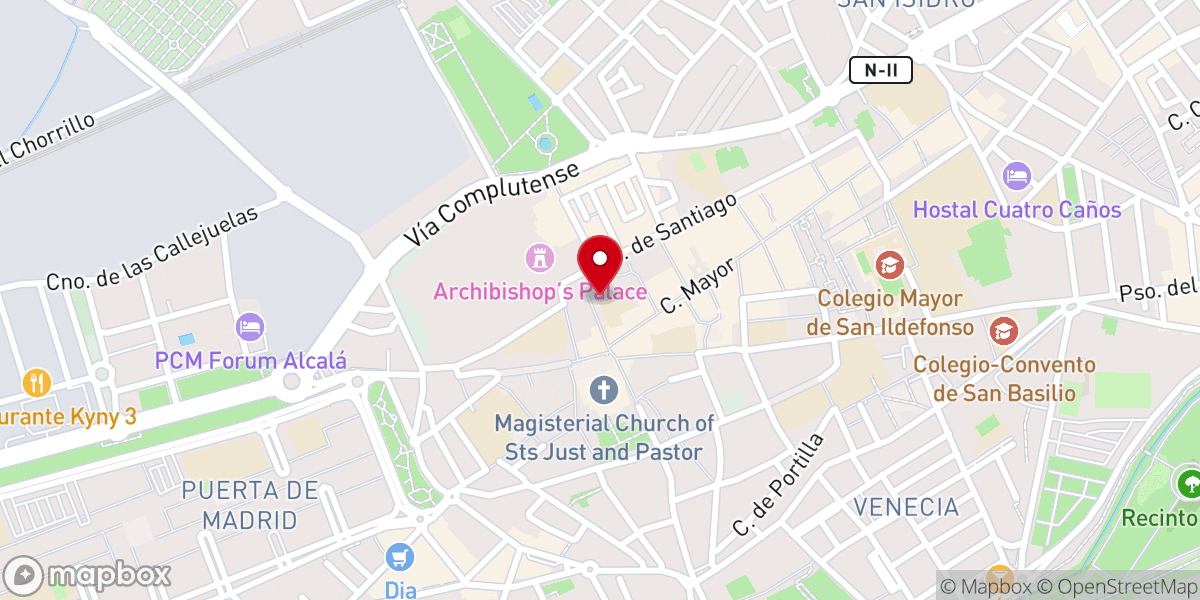 Map showing location of Oratorio de San Felipe Neri de Alcalá de Henares