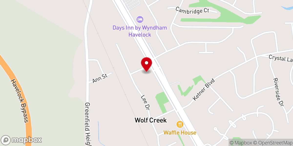 Map showing location of Havelock Church of Christ