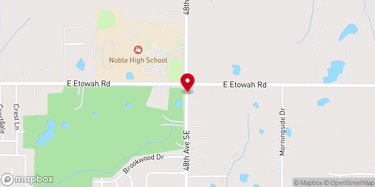 Map showing location of Rose Rock Pentecostal Church