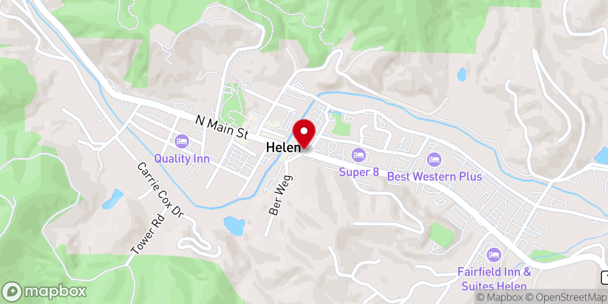 Map showing location of Nachoochee Presbyterian Church