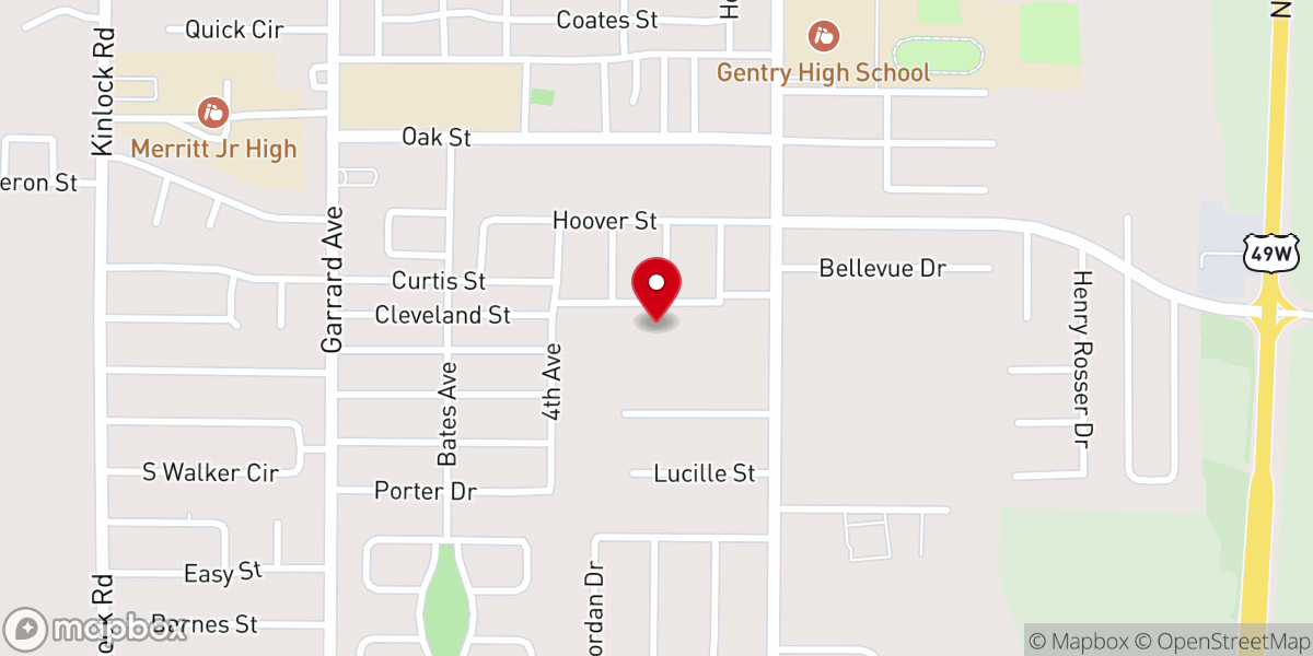 Map showing location of First United Baptist Church