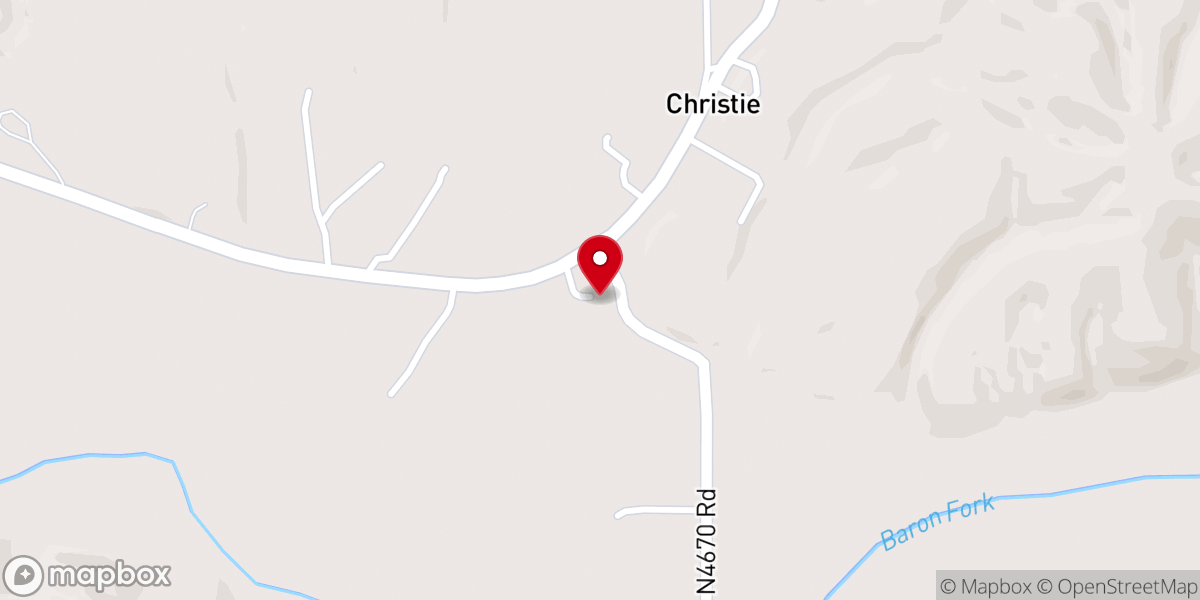 Map showing location of Christie Southern Baptist Church