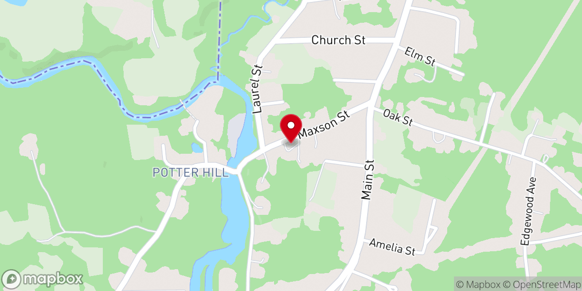 Map showing location of Babcock Presbyterian Church