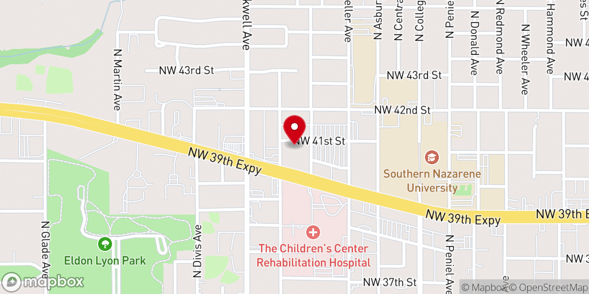 Map showing location of Bethany First Church - Family Life Park