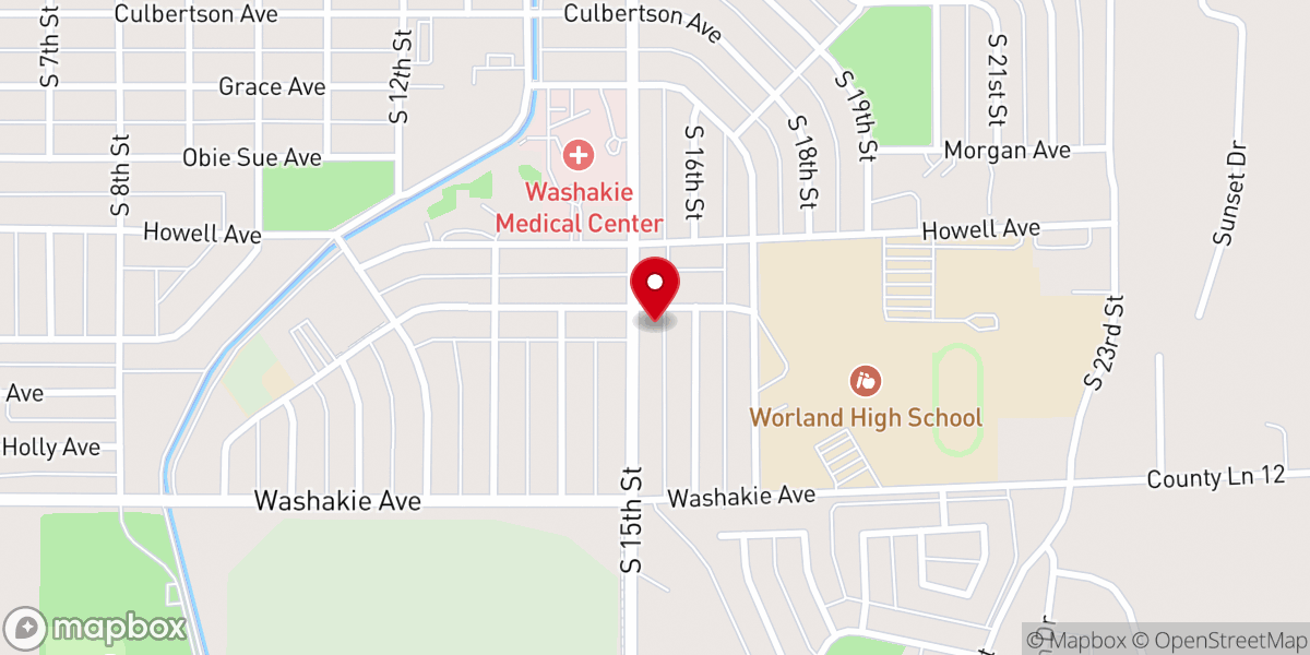 Map showing location of Grace Lutheran Church