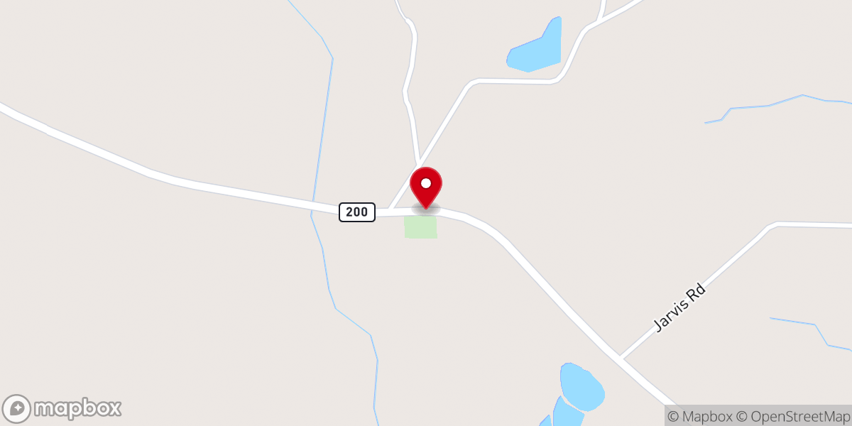 Map showing location of Live Oak Church