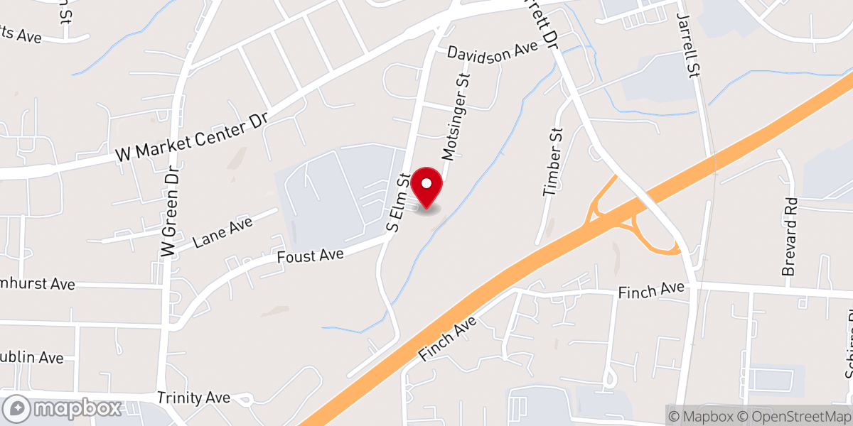 Map showing location of Gospelway Baptist Church