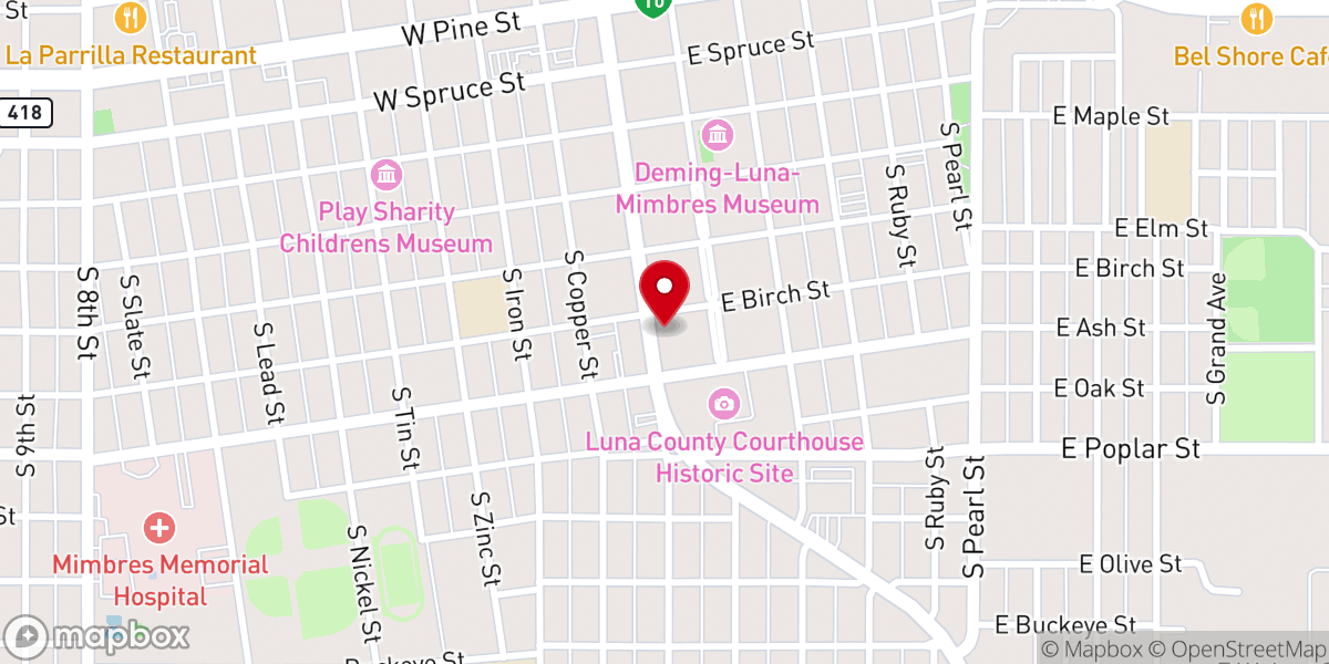 Map showing location of Deming First