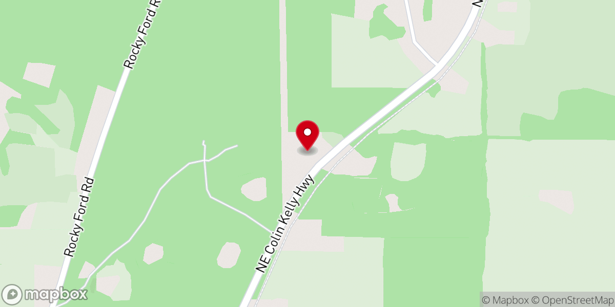 Map showing location of Fellowship Baptist Church