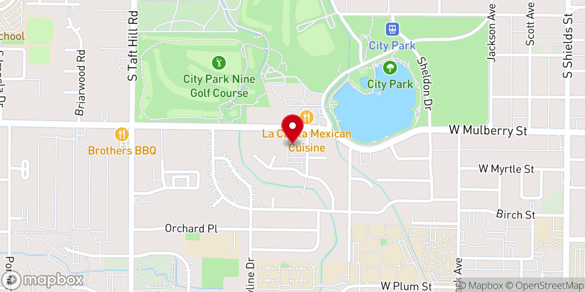 Map showing location of City Park Church