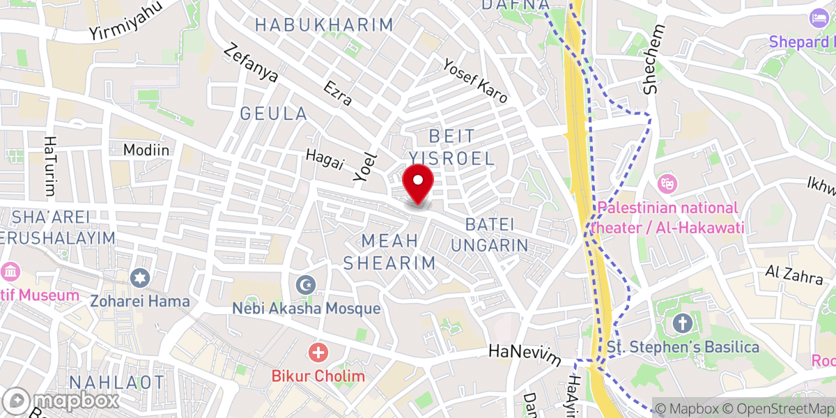 Map showing location of Yeshivas Chosein Yehoshua