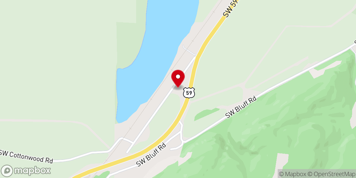 Map showing location of New Home Baptist Church