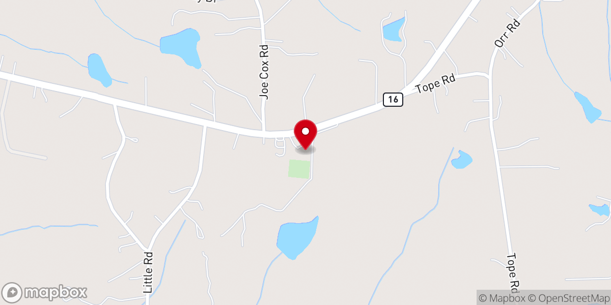 Map showing location of Mt Gilead Methodist Church