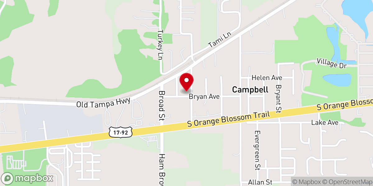 Map showing location of Campbell City First Missionary Baptist Church