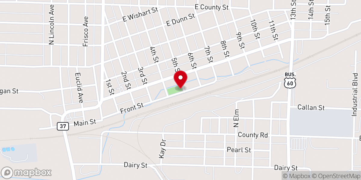 Map showing location of Downtown Park