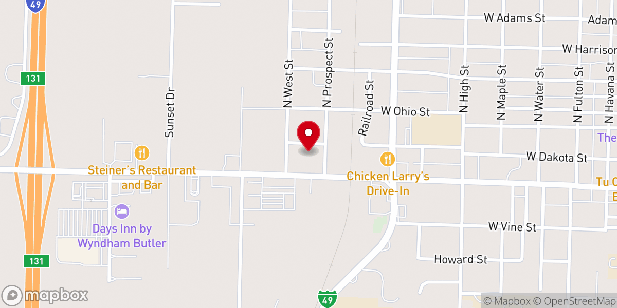 Map showing location of Immanuel Baptist Church