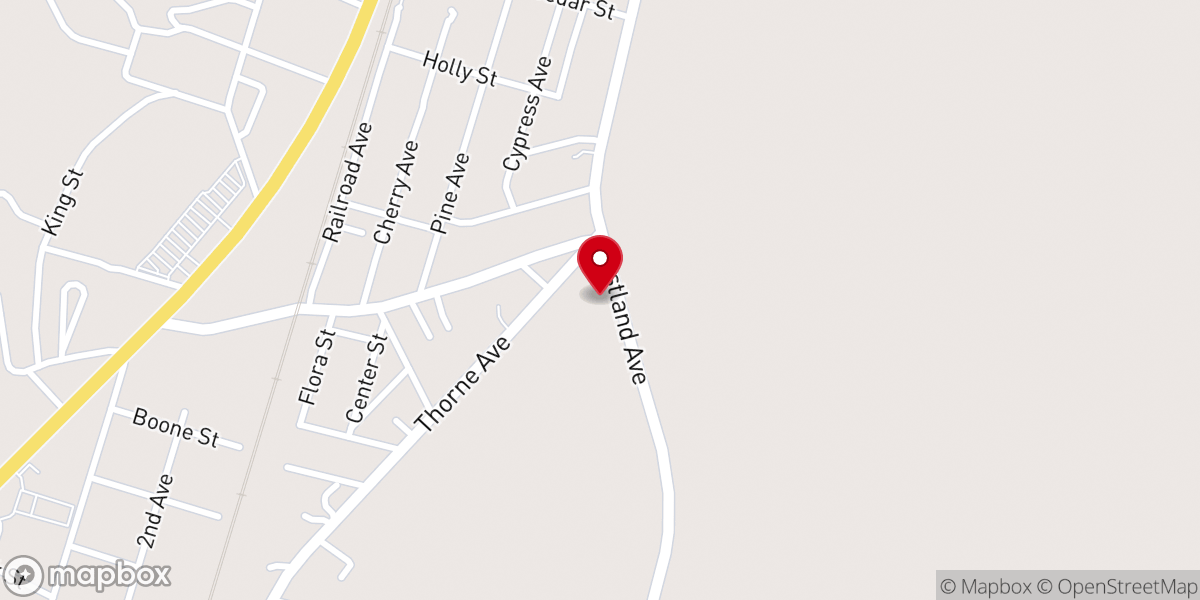 Map showing location of North Kingstree Baptist Church