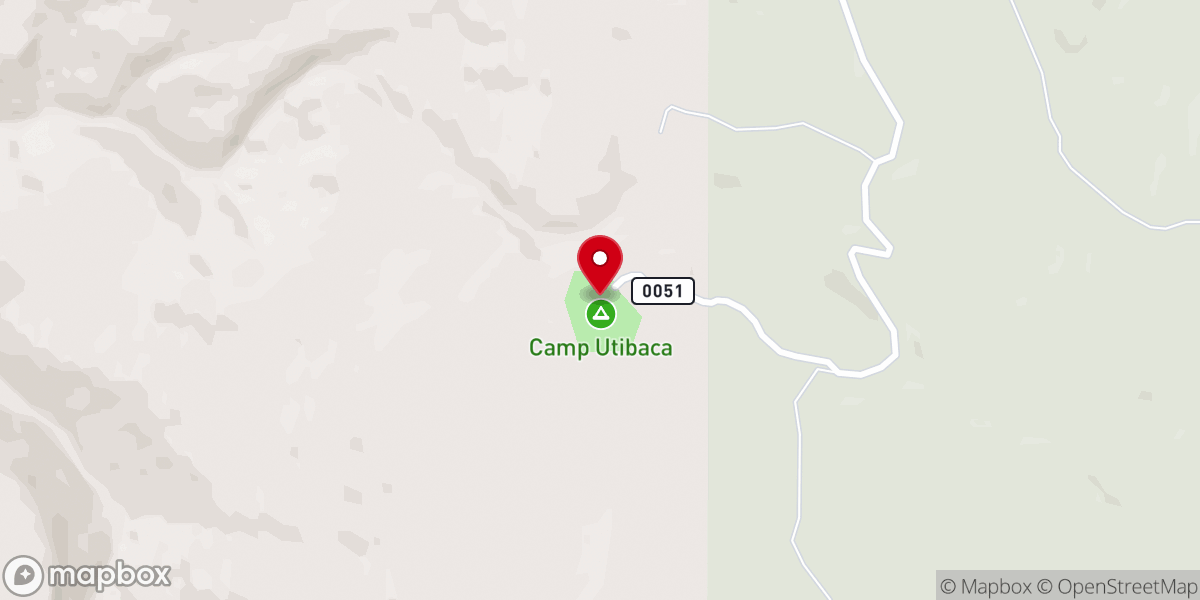 Map showing location of Camp Utibaca