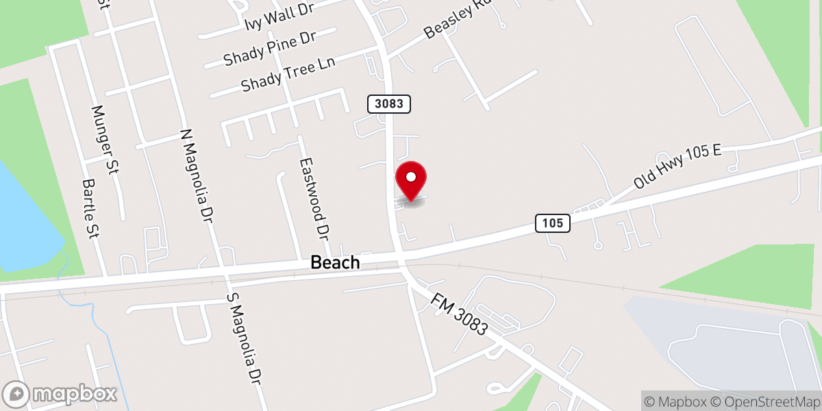 Map showing location of Grace Baptist Church