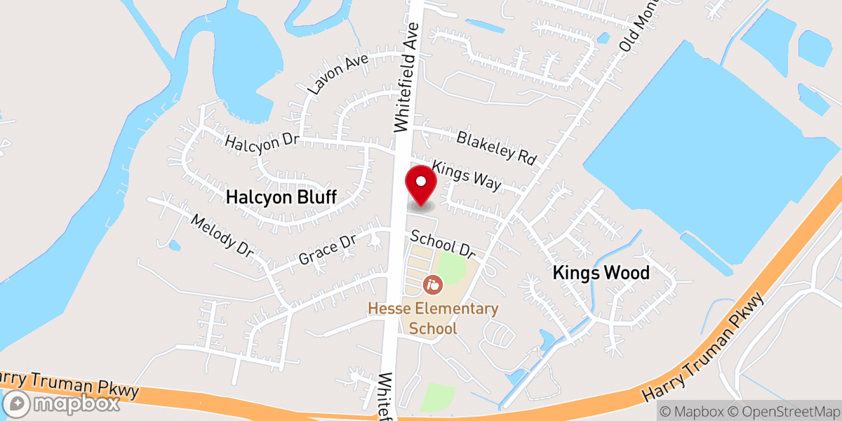 Map showing location of Saint Luke United Methodist Church