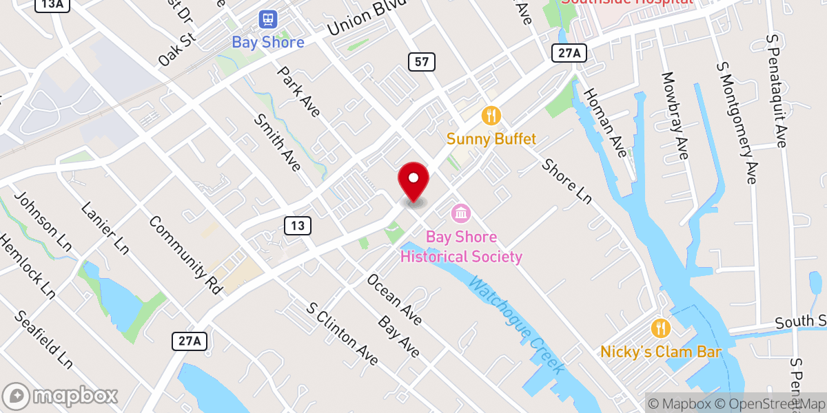 Map showing location of South Shore Community Church
