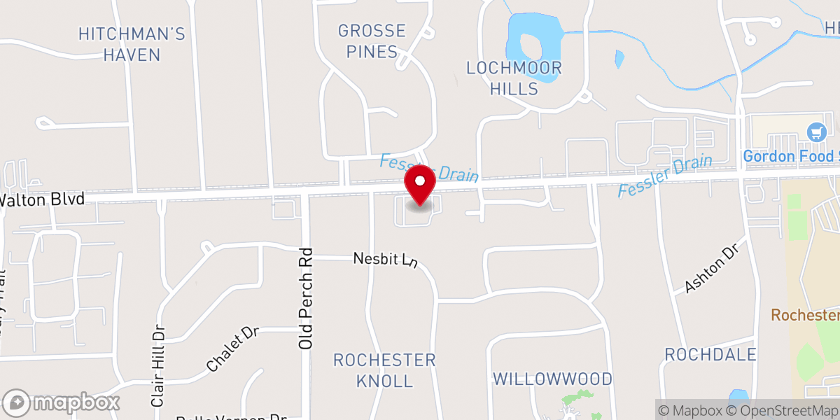 Map showing location of First Church of the Nazarene