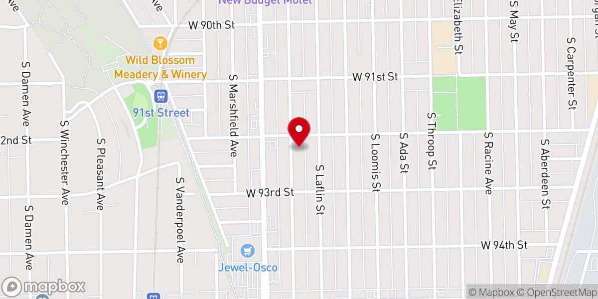 Map showing location of Shiloah Baptist Church