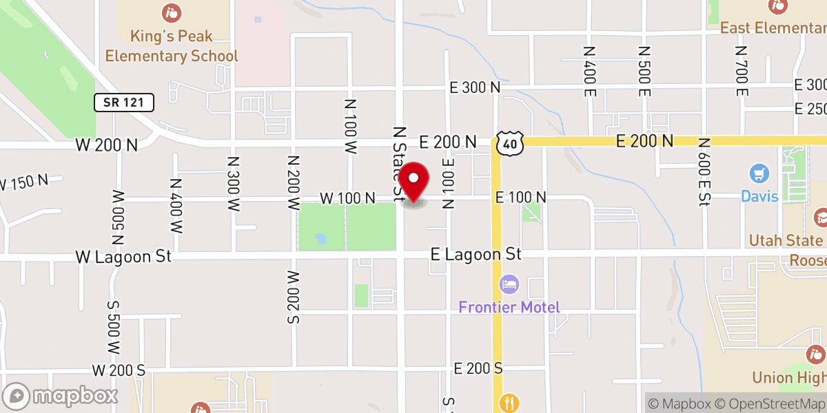 Map showing location of Unitah Basin AOG Transitional Home