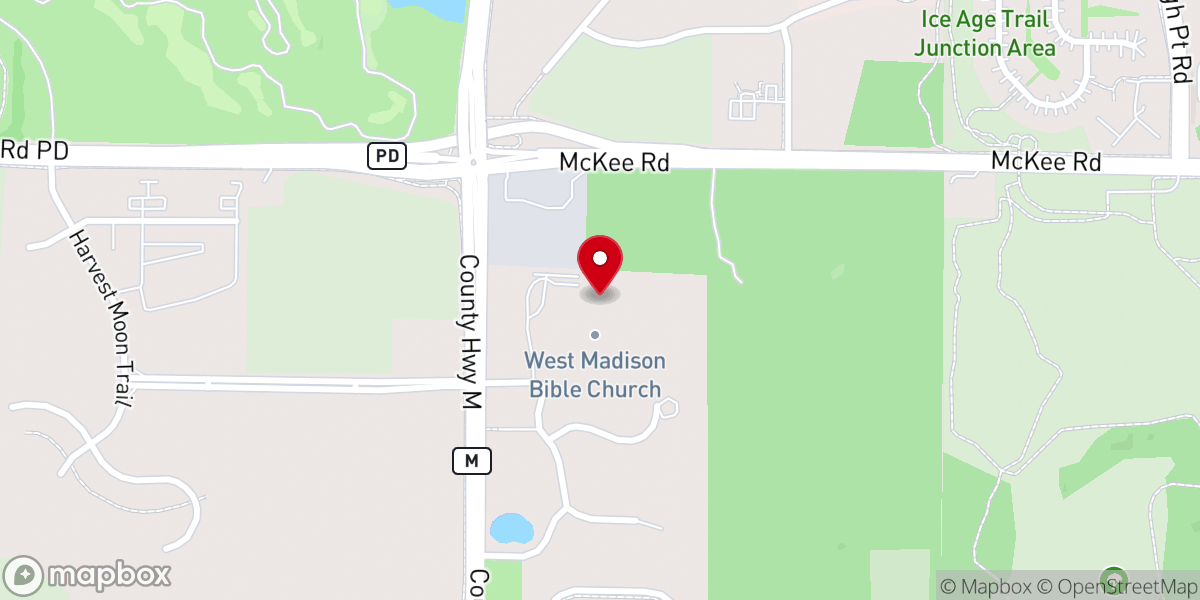 Map showing location of West Madison Bible Church