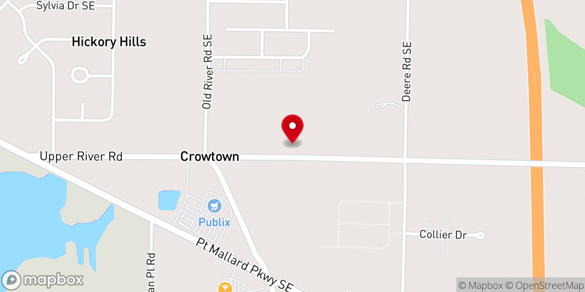 Map showing location of Glory Community Church